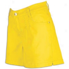 Southpole Plus Sized Colored Twill Shorts - Wkmens - Yellow