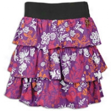 Southpole Plus Sized Tiered Printed Skirt - Womens - Purple