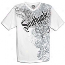 Southpole Premium Riddle And Caviar V-neck - Mens - White