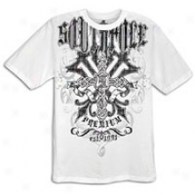 Southpole Premium Screen/glitter Print T-shirt - Mens - White