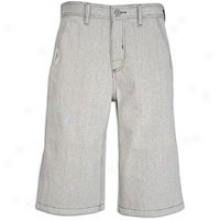 Southpole Raw Denim Zip Pocket 15in Short - Mens - Raw White