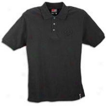 Soutnpole Solid Polo With 3d Embroidery - Menq - Black