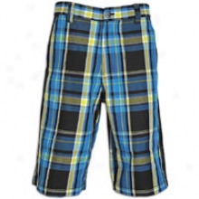 Southpole Twill 13.5in Plaid Abrupt - Mens - Marine Blue