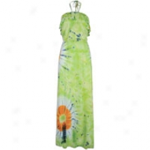 Southpole Tye Dye Tube Dress - Womens - Lime Green