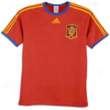 Spain Adidas National Team Replica S/s T-shirt - Mens - Red/ocllegiate Gold