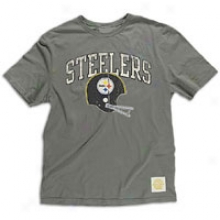 Steele5s Reebok Nfl Buttonhook T-shirt - Mens - Wshed Black