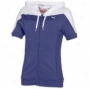 Puma Active S/s Complete Zip Hoodie - Womens-  Navy Boue/white