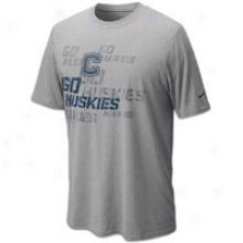 Uconn Nike Dri-fit Official Practice T-shirt - Mens - Grey