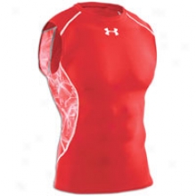 Under Armour Bolt Compression S/l Top - Mens - Red/white