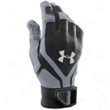 Under Armour Cage Iv Batting Gloves - Big Kids - Black/steel