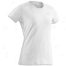 Under Armour Charged Cotton Crew T-shirt - Womens - White/aluminum