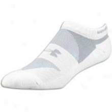 Under Armour Charged Cotton No Show 2 Pack Socks - Womens - White/sipver