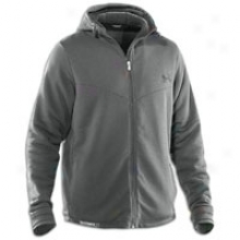 Under Armour Charged Cotton Sherpa Fleece Fz Hoodie - Mens - Charcoal/black