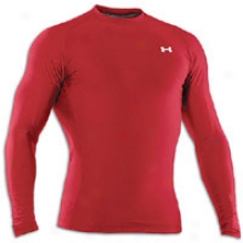 Under Armour Coldgear Compression Crew - Mens - Red/white