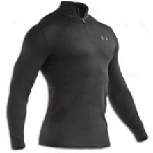 Under Armour Coldgear Fitted 1/4 Zip - Mens - Black/metal
