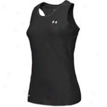 Under Armour Heatgear Fitted Base Racerback - Womens - Black/whtie