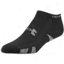 Under Armour Heatgear No Show 4 Pack Socks - Mens - Black