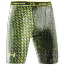 In Armour Heatgear Printed Compression Short - Mens - Black/velocity