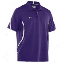 Under Armour Signature On-field S/s Polo - Mens - Purple/ahite/white