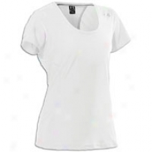 Under Armour Wm Coldblack Run T-shirt - Womens - White/silver