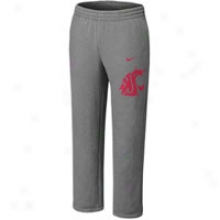 Washington State Nike College Classic Fleece Open-hem Pant - Mens - Dark Grey Heather
