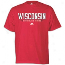 Wisconsin Adidas College Impossible Is Nothing T-shirt - Mens - Red