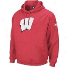 Wisconisn Adidas College Playbook Clip Hoodie - Mens - University Red