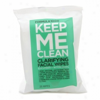 10.0.6 Keep Me Clean Clarifying Facial Wipss, Cucumber + Witch Hazel