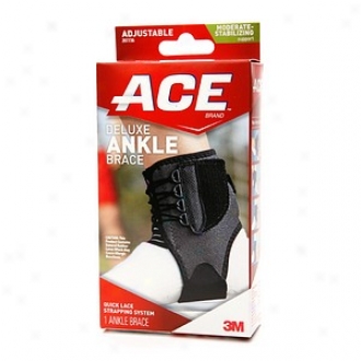 Ace Deluxe Ankle Brace, Model 20736, One Size Adjustable