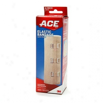 Ace Elastic Bandage With Clips, Model 207315, 6 Inches