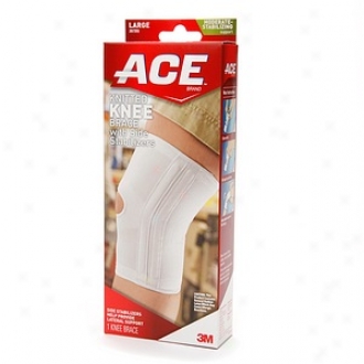 Ace Knitted Knee Brace With Side Stabiluzers, Model 207355, Large