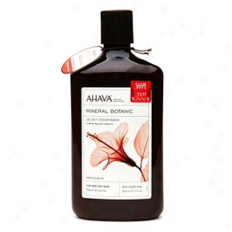 Ahava Mineral Botanic Velvet Cream Wash Against Very Uninteresting Skin, Hibiscus & Fig