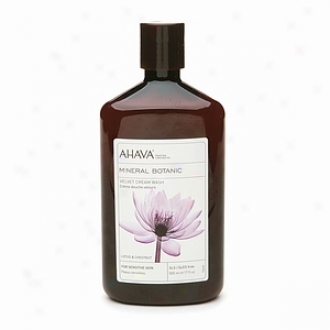 Ahava Mineral Botanic Soft Cream Wash, Lotus Flower & Chestnut - Sensitive Skin