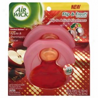 Air Wick Flip & Fresh, Twin Pack, Apple & Shimmering Spice