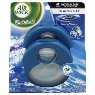 Air Wick Limited Edition National Park Series Flip & Fresh, Twin Pack, Glacier Bay  Serene Waters