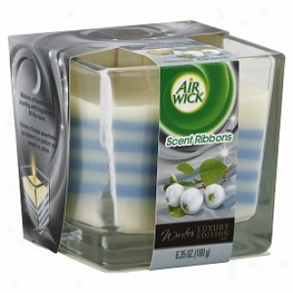 Air Wick Scent Ribbons Candle, White Berries & Cool Silk