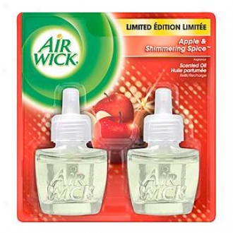 Air Wick Scented Oil Twin Refill, Apple & Shimmering Spice