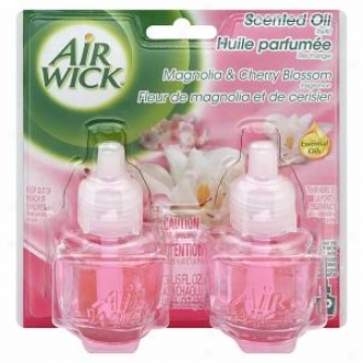 Air Wick Scented Oil Twin Refill, Calming Magnolia & Cherry Blossom