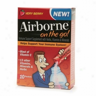 Airborne On The Go! Immune Support Supplement With Herbs, Vitamins & Minerals, Very Berry