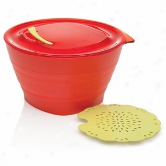 Aladdin Collapsible Steamer Set 32oz, Lunch Size, Tomato