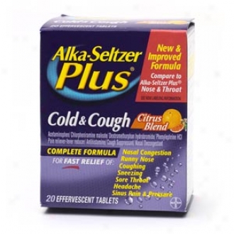 Alka-seltzer Plus Cold & Cough Medicine, Citrus Blend, Effervescent Tablets