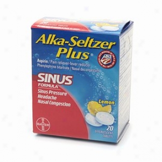 Alka-seltzer Plus Cokd & Sinus Medicine, Non-drowsy, Lemon Zest, Effervescent Tablets