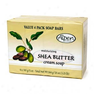 Alpen Secrets Goat Milk Moisturizing Soap, 20 Oz Bars, Shea Butter