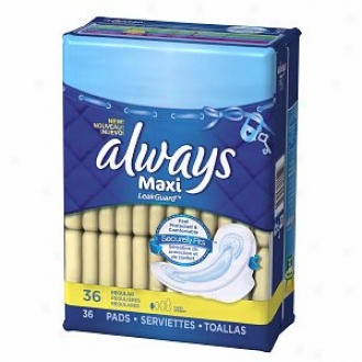 Always Maxi Pads With Flexi-wings, Reguoar, Regular, 36 Ea