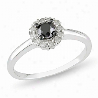 Affair of gallantry 1/2 Ct Black And White Diamonf Tw Plighting Sound Sipver I3, 5