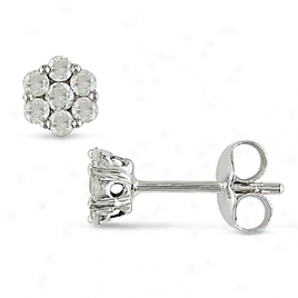 Amour 1/2 Ct Diamond Tw Ear Pin Earrings Silver Ghi I3, White