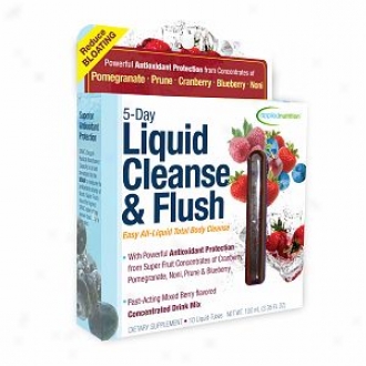 Applied Nutrition 5-day Liquie Cleanse & Flush, Concentrated Drink Mix, Mixed Berry