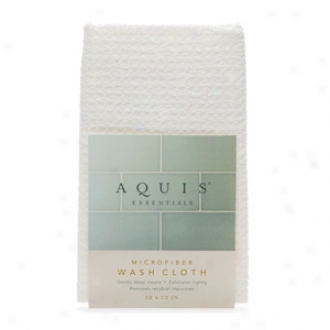 Aquis Essentials Microfiber Washcloth, Waffle White