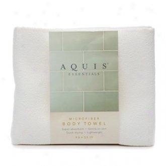 Aquis Microfiber Body Towel, Extra Large, White