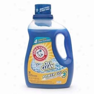 Arm &ammpp; Hammer Plus The Power Of Oxiclean Stain Fighters, Gel Laundry Detergent, 31 Loads